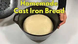 Homemade Cast Iron Bread Recipe - How to Bake Bread at Home - Easy Bread Recipe