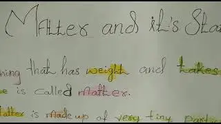 Three forms of matter
