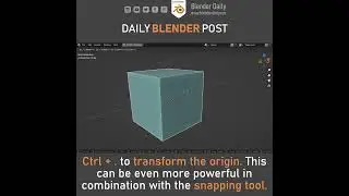 How to Transform the Object Origin in Blender