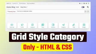 How to Add Grid style category in Blogger Using HTML & CSS | Add Category Grid in Blogger