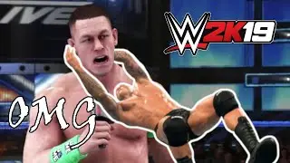 INSANE POWERBOMB RKO THROUGH THE ROOF OF THE CELL!!! **WWE 2K19**