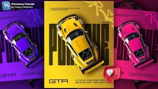Porsche Poster Design Tutorial | Make EPIC Car poster in Photoshop!