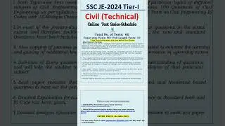 SSC JE(Civil-Tech) 2024 Tier-I Exam Online Test Series Live|IESGATEWiz