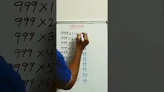999 table trick #shorts #youtubeshorts #maths