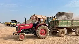 New Jcb backhoe Loader Loading Mud In Tractors | Mahindra yuvo 575 di | Jcb Loading Tractor