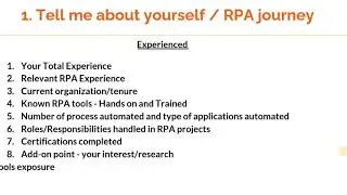 RPA interview Question 1 : How to Answer 