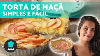 Torta de maçã com massa folhada e creme 💛🍎 𝘀𝗶𝗺𝗽𝗹𝗲𝘀 𝗲 𝗳á𝗰𝗶𝗹