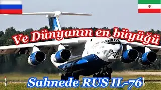 İran ve Rusya’dan yardım için gelen Dünyanın en büyük Yangın Uçağı IL-76 sahnede. (Tam 42 ton)