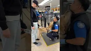 My guide dog getting PAT DOWN by TSA agent 
