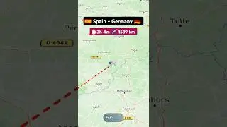 Spain to Germany flight ✈️ route explore live #flight #route #explore #aviation #excelbytesized