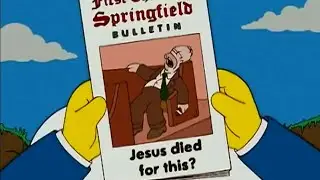The Simpsons - Homer is Judging with Springfield Church