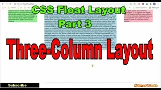 Part 3- CSS FLoat based layout | Three column layout | 