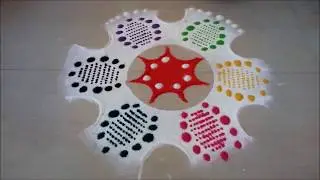 Chiselled Rangoli Using Utensil