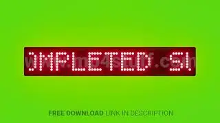Download Completed Successfully Scrolling Red Dot Matrix LED Text Animation on Green Screen Seamless