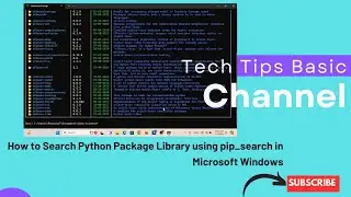 How to Search Python Package Library using pip_search in Microsoft Windows 
