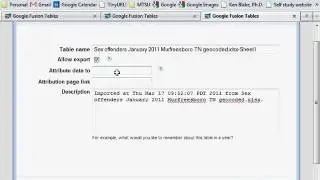 Uploading geocoded data to Google Fusion Tables.avi