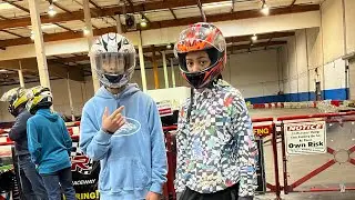 RACING in Go Karts for the FIRST TIME! Big Bro vs. Little Bro - Who will WIN?