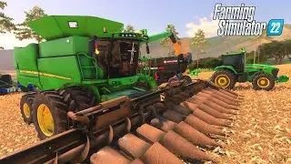 FINALIZANDO A COLHEITA DO MILHO SAFRINHA || FAZENDA MONTIVIDIU || FARMING SIMULATOR 22 || G29