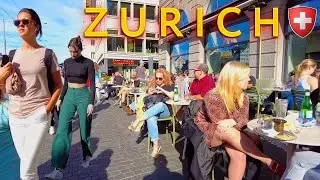 Switzerland ZURICH Walking tour in City Center #switzerland #zurich #bahnhofstrasse #swiss #walking