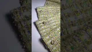 Твид "Шанель" (оттенок "Желтый с зелено-голубыми вкраплениями")