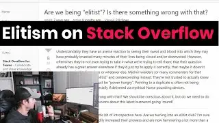 Elitism on Stack Overflow