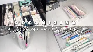🎀 Organizing desk drawer and pens | Pens, Highlighters, stationery essentials, etc.