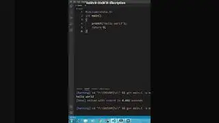 Program to print hello world in C language