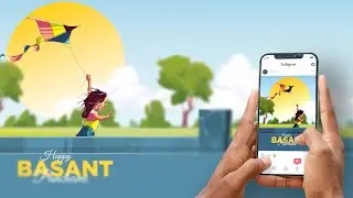Beautiful Happy Basant Panchami Motion Graphics  |  Royalty Free No Copyright