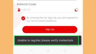 Unable to register please verify credentials | B love Network Error Solation| 