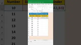 How to calculate remainder in excel @OnlineItSkills #excelworld #excelfunction #exceltips