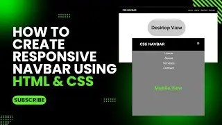 How to Create Responsive Navbar only using HTML & CSS