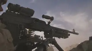 U.S Marines conducting M240B machine gun drills