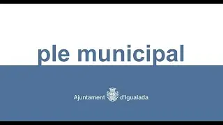 Ple Municipal Igualada 28/03/2023