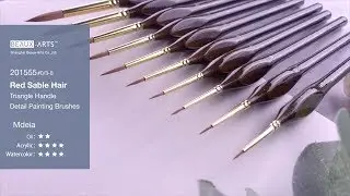 Professional Watercolor Sable hair Art Brushes Review and Simple Test