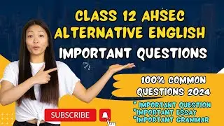hs 2nd year alternative english important question answer ahsec 2024| common question|essay grammar