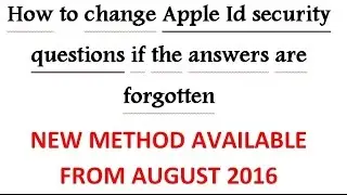 How to change apple id security questions without rescue email and if you forgot security questions