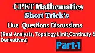 Cpet Mathematics Most Probable Questions