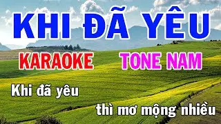 Karaoke Khi Đã Yêu Tone Nam Nhạc Sống gia huy beat