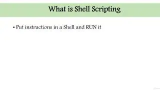 What is Shell Scripting