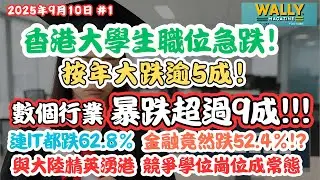 【大學職位大跌51.7%！】數個行業均錄暴跌逾九成！連IT都跌62.8%，金融竟然跌52.4%港人月薪! 大陸精英湧港加劇競爭｜