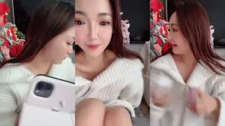 [幸子明天不熬夜✨]蜜白毛衣露香肩🥵，白皙美腿被短褲禁錮！腳趾若隱若現的致命誘惑🔥