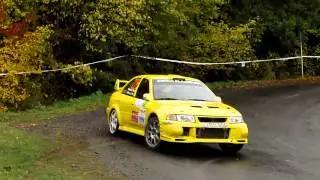 Idiot Crashes his Evo Rally Car FAIL