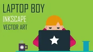 Laptop Boy - Vector Art in Inkscape | MadFireOn |