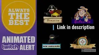 I will custom animated twitch alert for your gaming channel