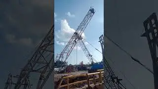 cara menara pengeboran minyak turun