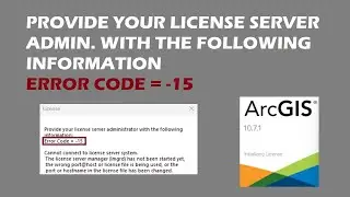 Esri ArcGIS Desktop ArcMap Error Code -15
