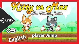 Unity 2D Platformer Game Tutorial in English - [Player Jump 03 ]
