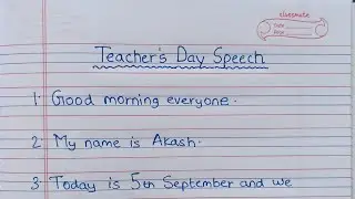 5 Lines on Teachers Day | Essay/Speech for Teachers Day in 5 lines for kids