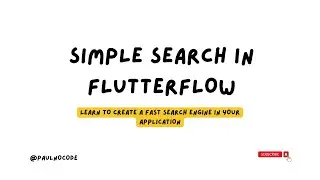 Simple Search | Flutterflow