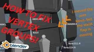 HOW TO FIX OBJECT MOVING FROM UNASSIGNED BONE IN BLENDER (FIXING VERTEX GROUPS)